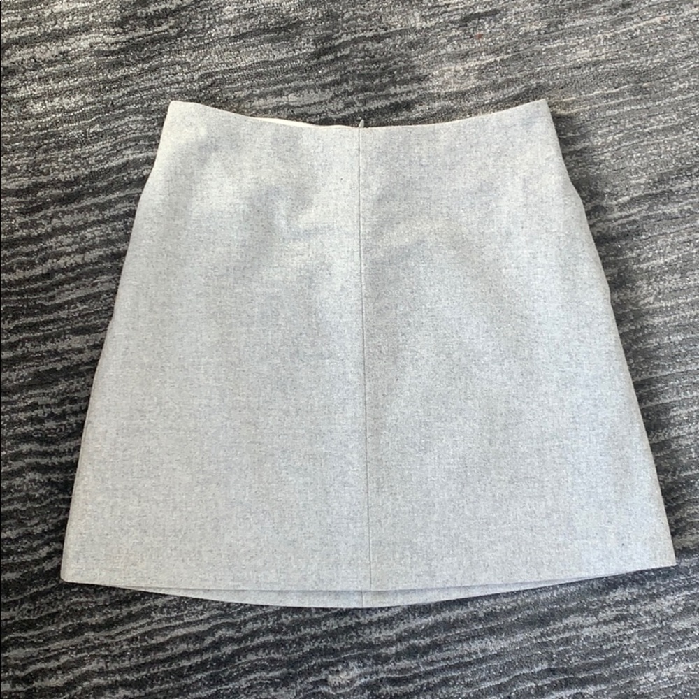 Aritzia Wilfred Grey Wool Mini Skirt